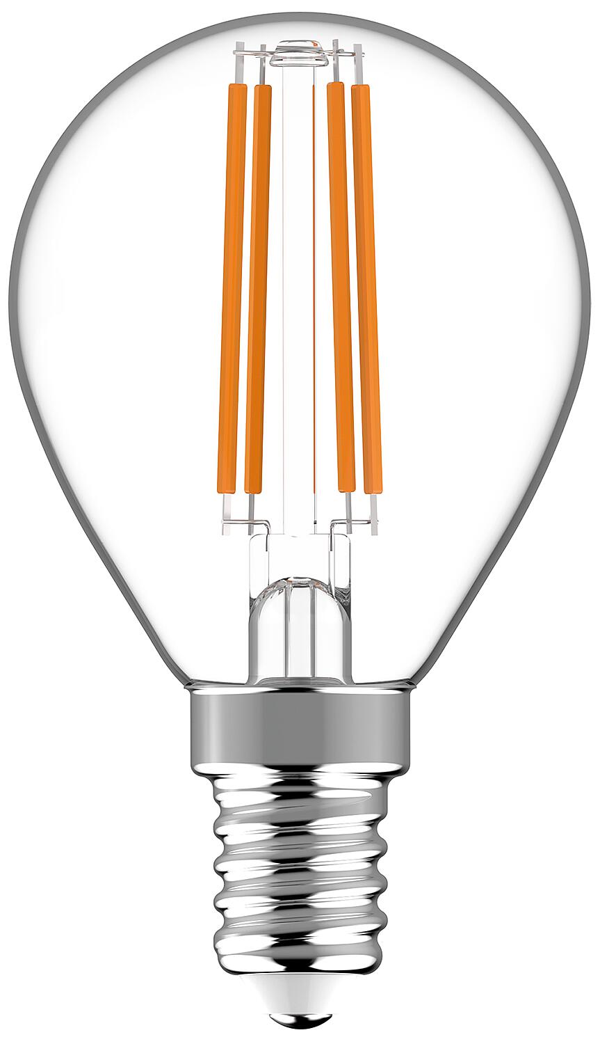 Ampoule LED à filament, en forme de larme, transparente
