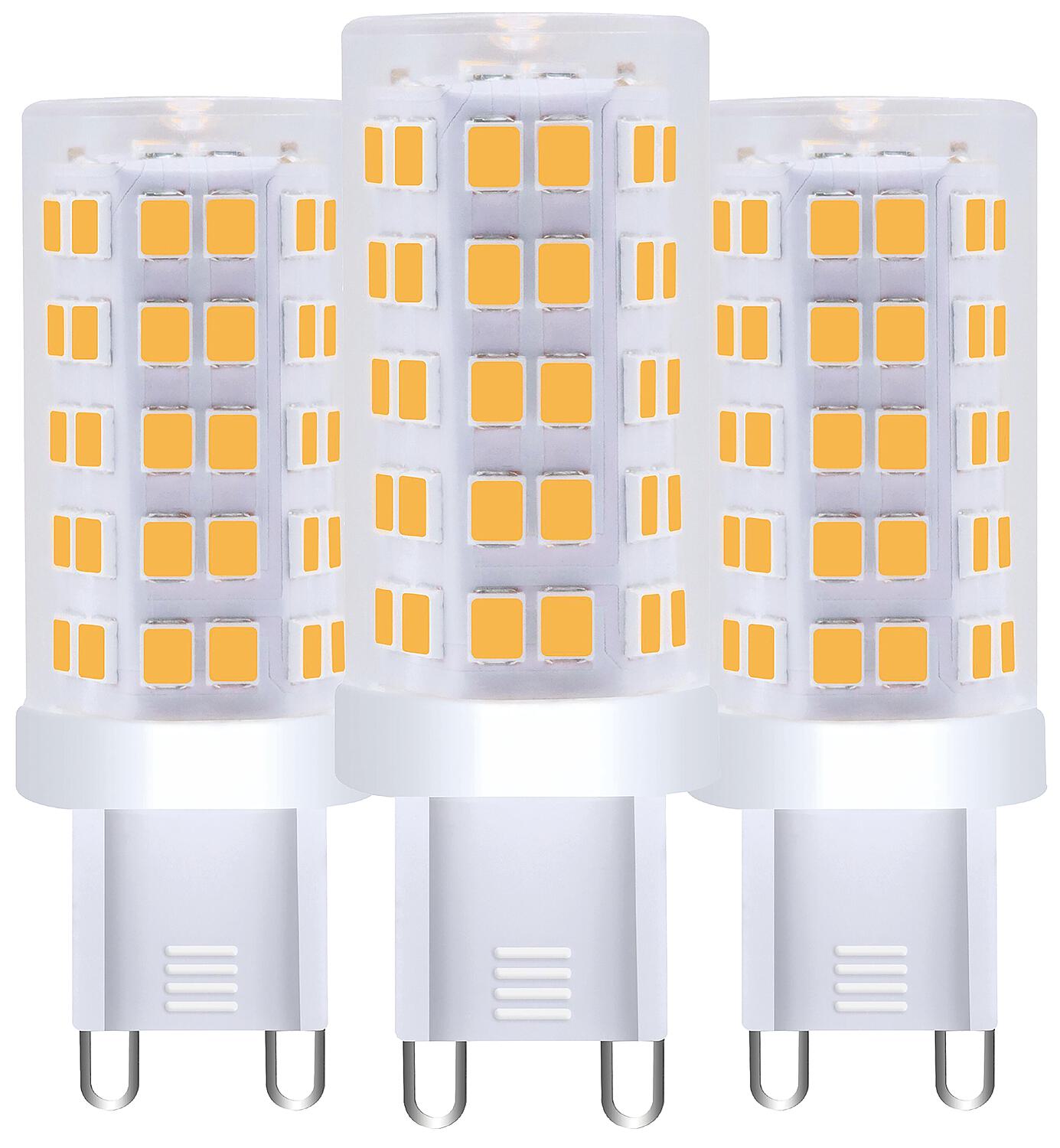 LED SMD light bulbs - G9 3.5W 300lm 2700K clear dimmable 3-pack