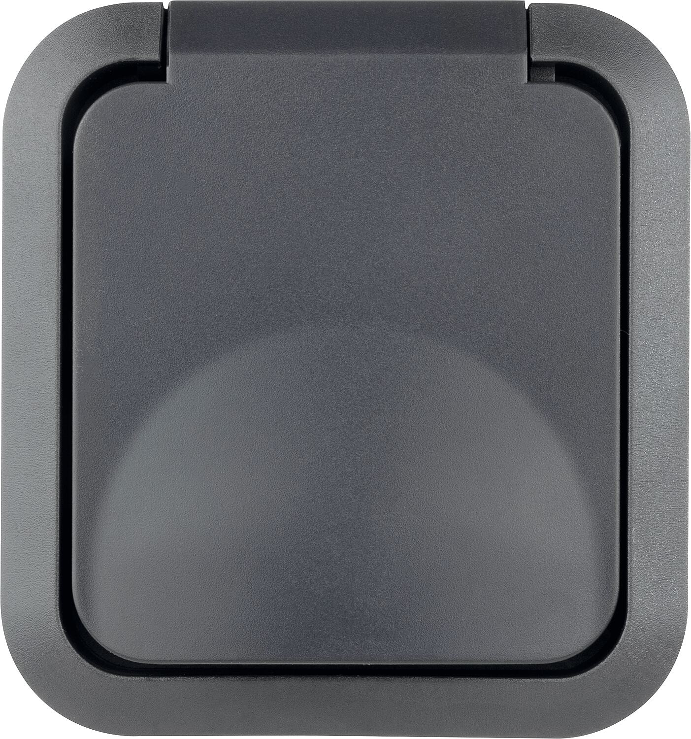 AquaStorm Steckdose 1-fach AP grau