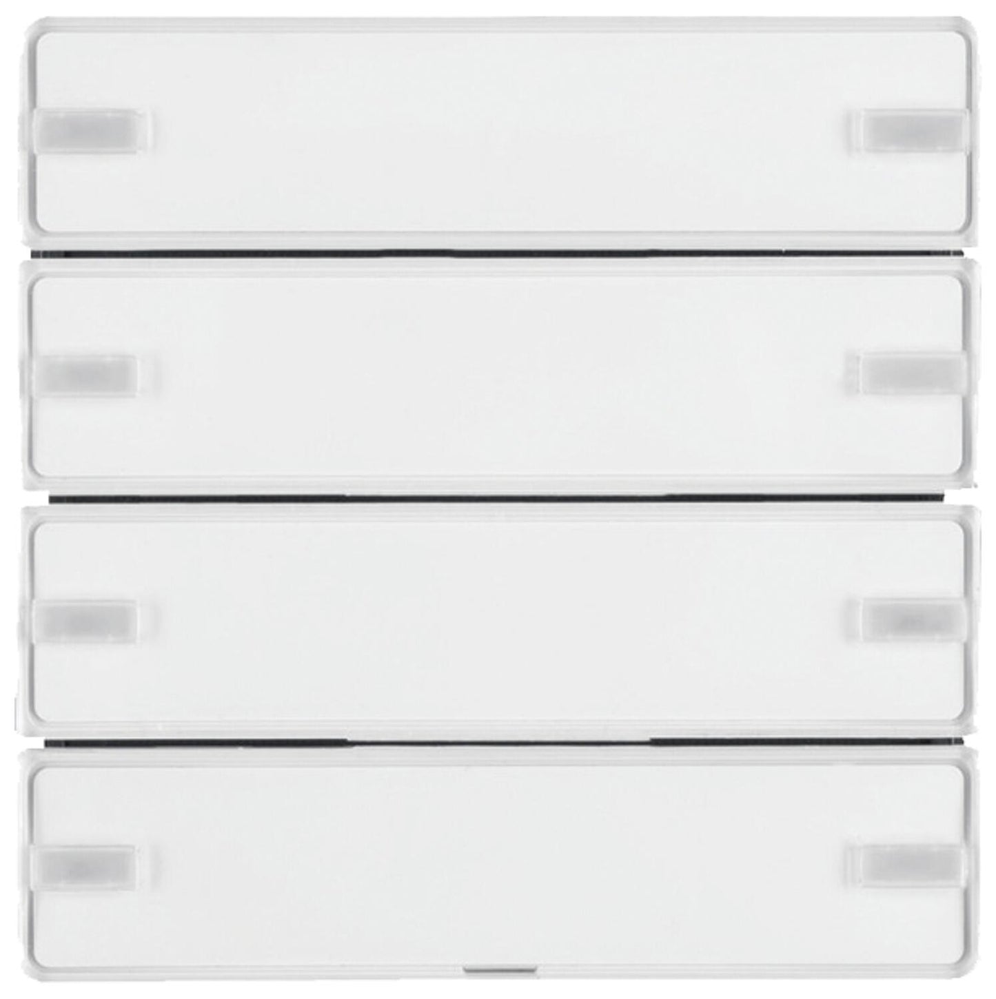 Berker Comfort Qx single push-button sensor with labeling plate, KNX polar white velvet