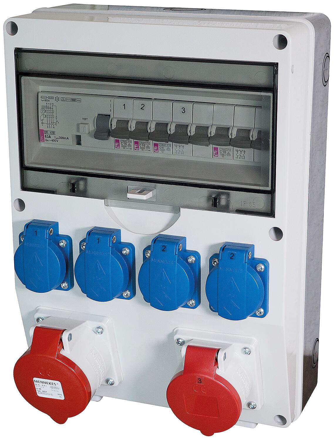 ETI wall-mounted distribution box WV 2/4 - Model 2