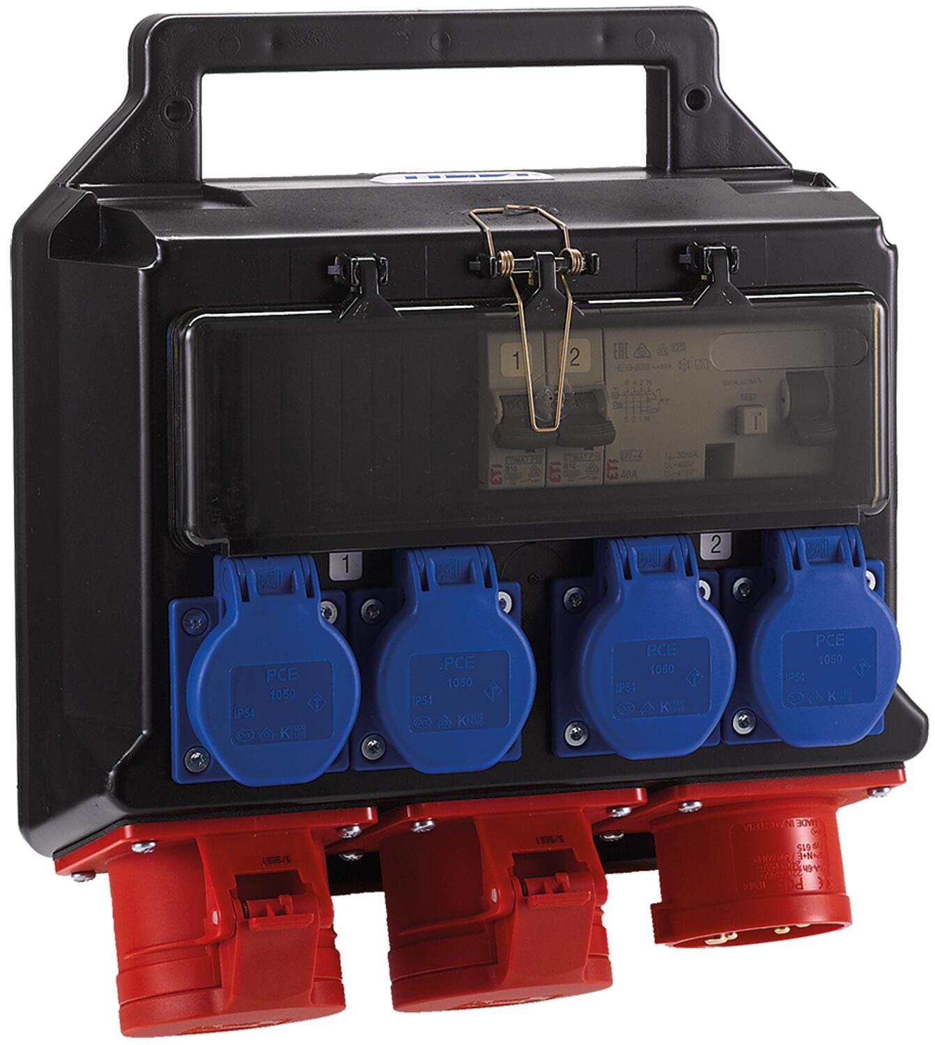 Mobile power distribution box KV402016 2x400V/16 A 4x230/16 A