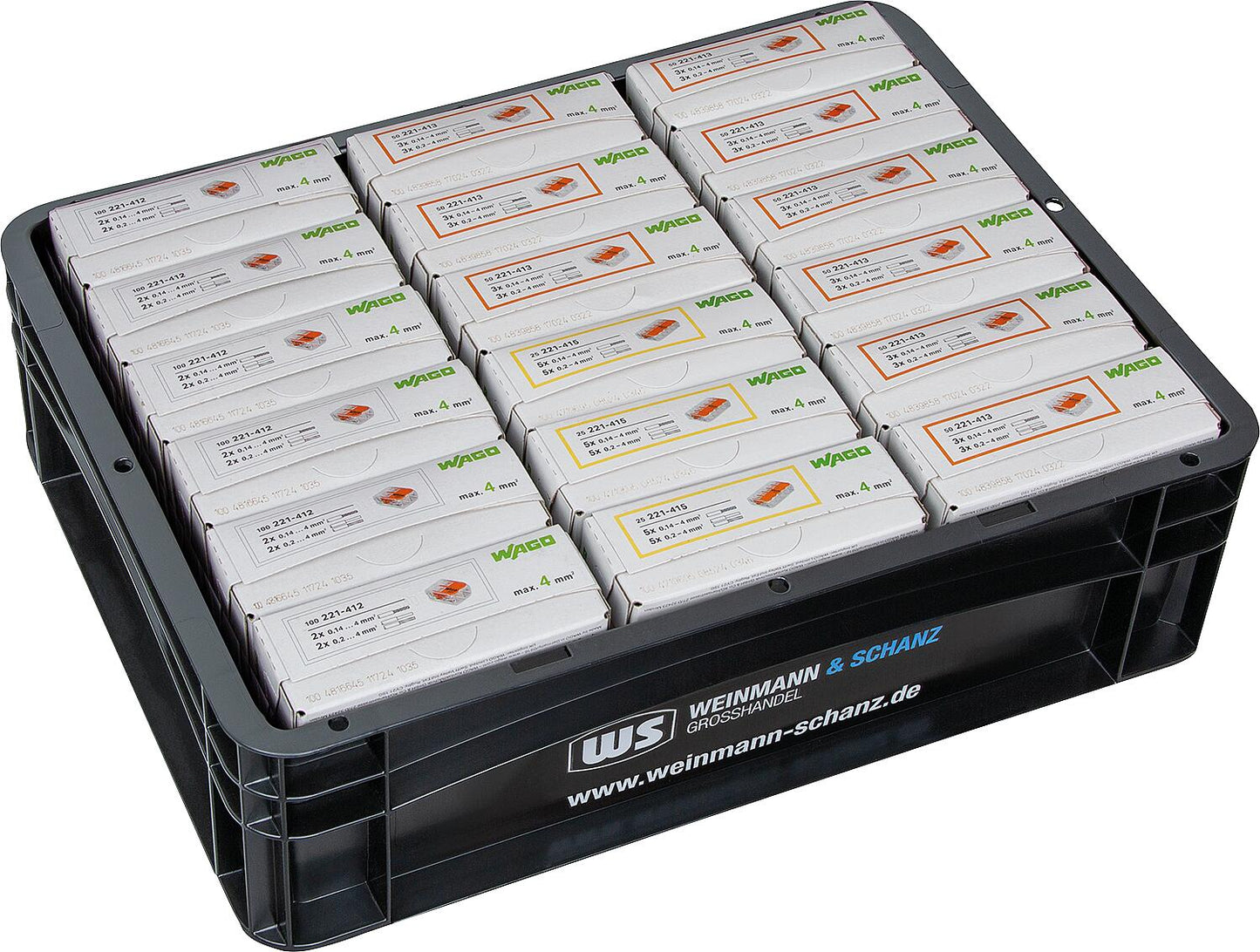 Vorteilspaket: Verbindungs-Hebelklemmen-Set WAGO, 1125-teilig, inkl. WS-Transportbox