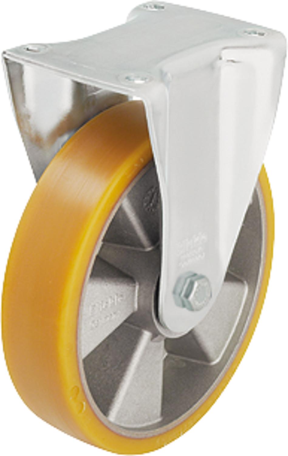 Heavy-duty caster, polyurethane/steel, BK-ALTH 100K-3, load capacity 250kg, wheel diameter 100mm, plate size 140x110mm