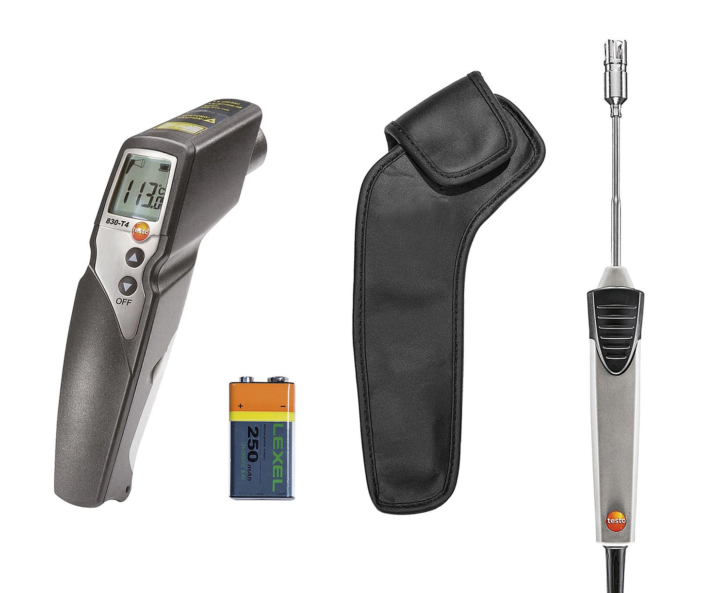 testo 830-T4 infrared thermometer set