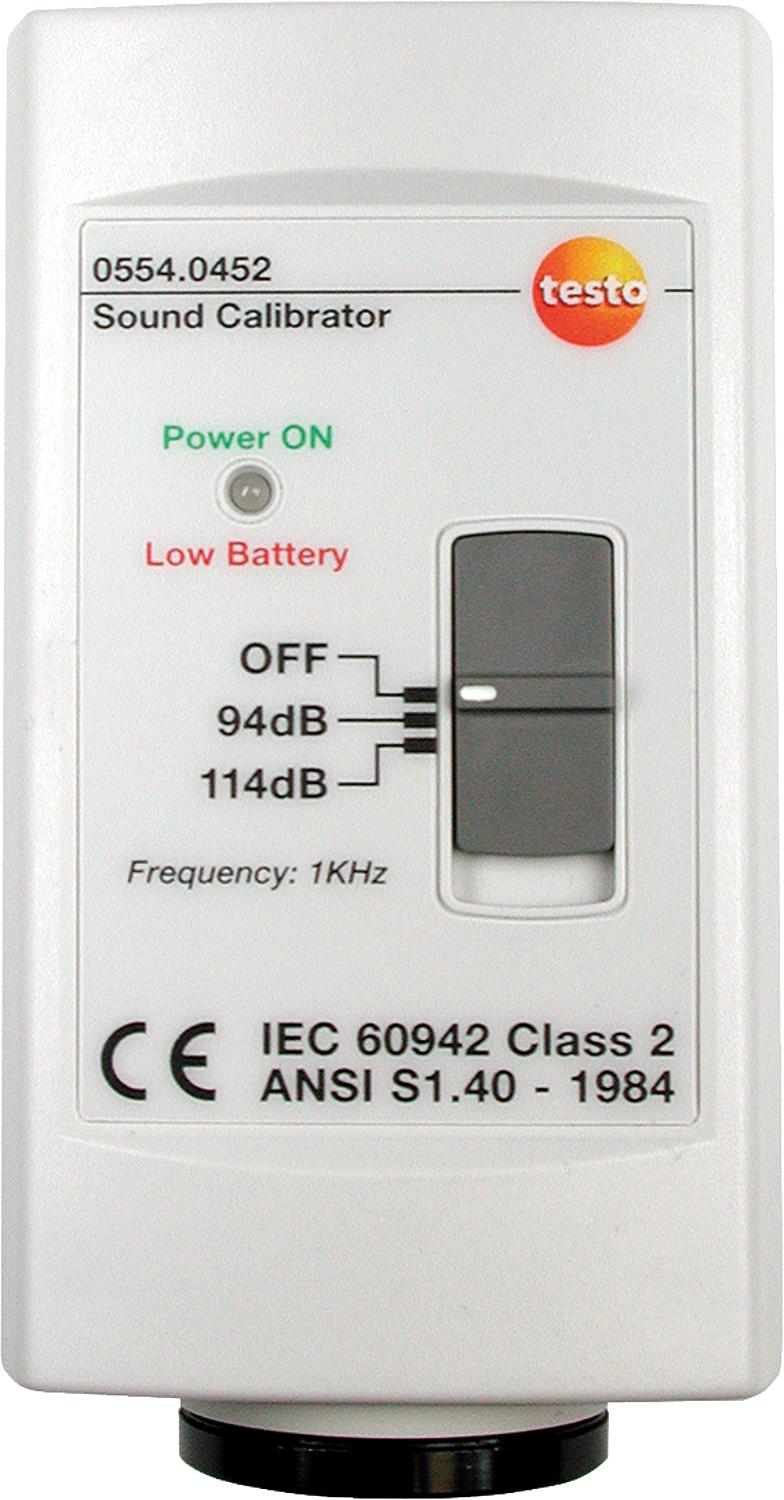 Sound level calibrator