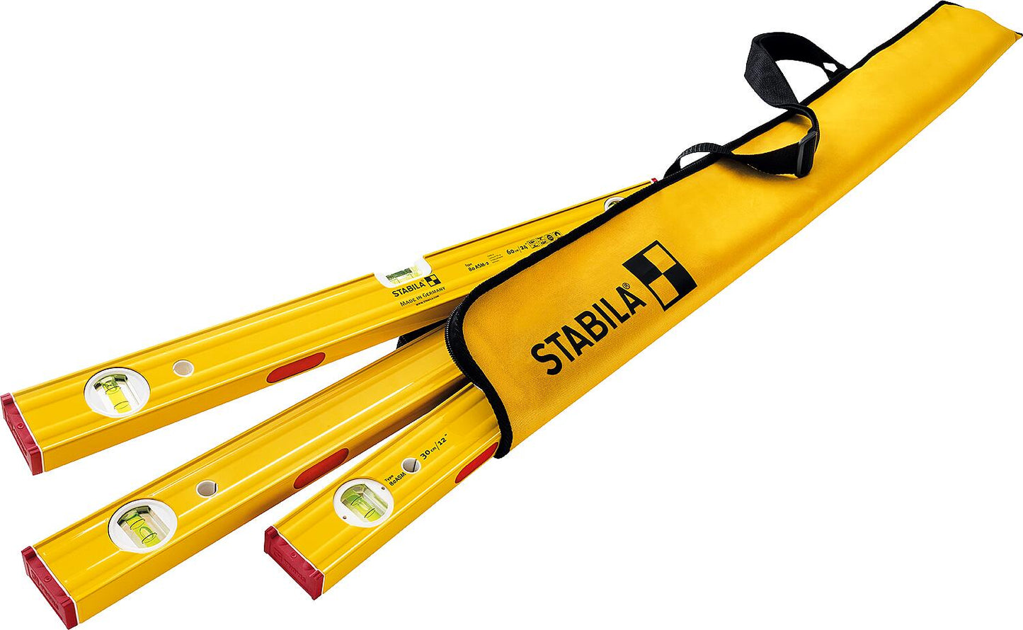Stabila PRO SET 80 ASM spirit level, 1200 mm / 600 mm / 300 mm / bag
