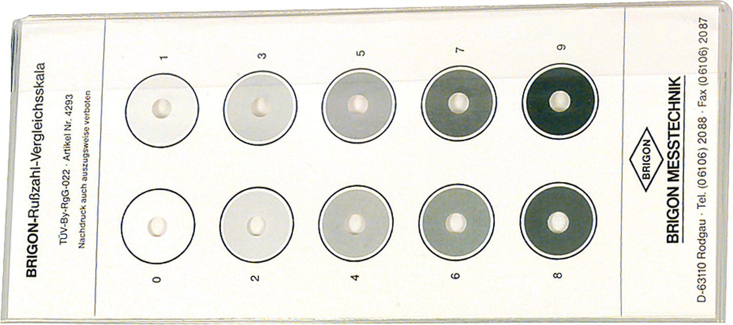 Échelle de comparaison d'images de suie de Brigon