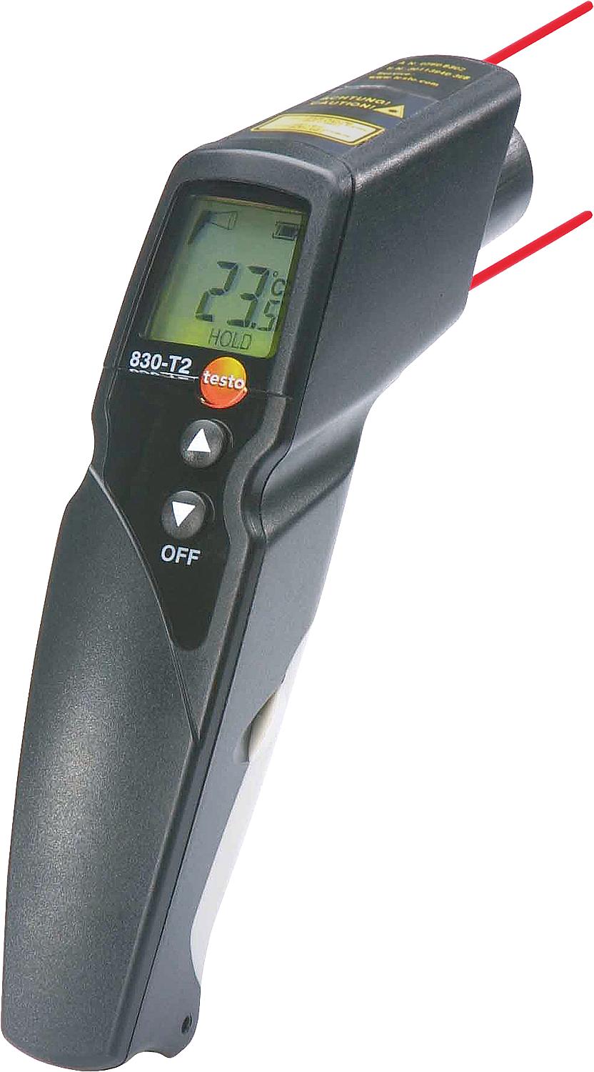 Infrarot-Thermometer Testo 830-T2 2-Punkt Lasermessfleck- markierung u.ext.Fühleranschluss