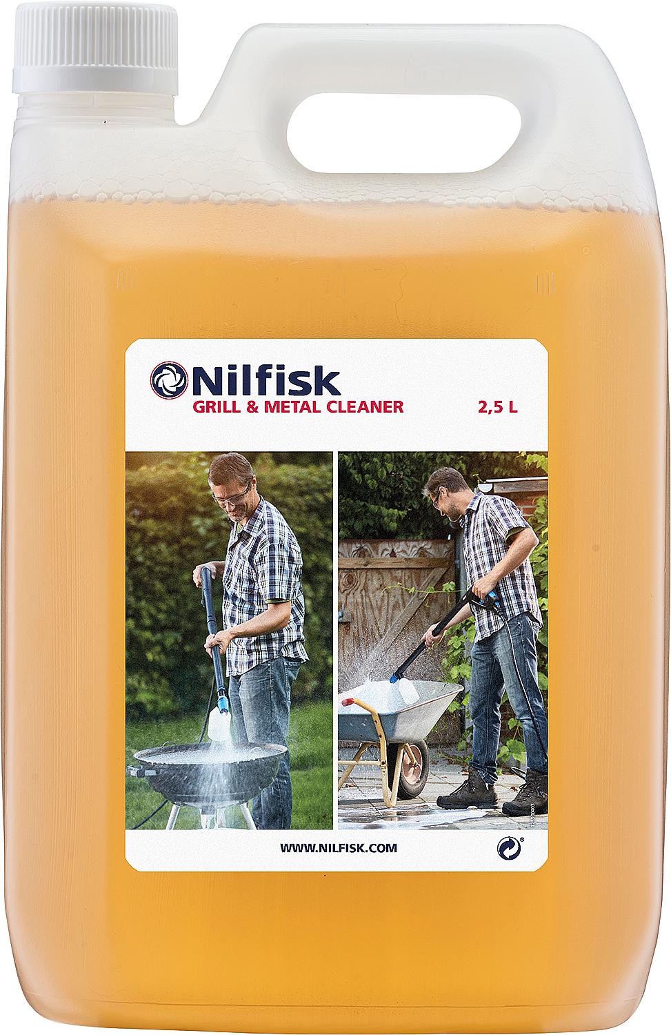 Nettoyant pour grilles et métaux NILFISK pour nettoyeurs haute pression. Contenance : 2,5 litres.