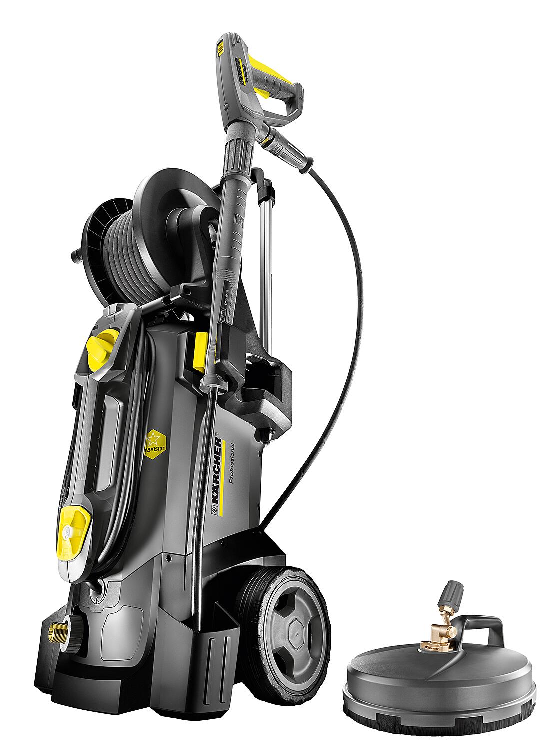 KÄRCHER Professional Cold Water High Pressure Cleaner HD 5/15 CX Plus 150 bar with Hose Reel + Surface Cleaner