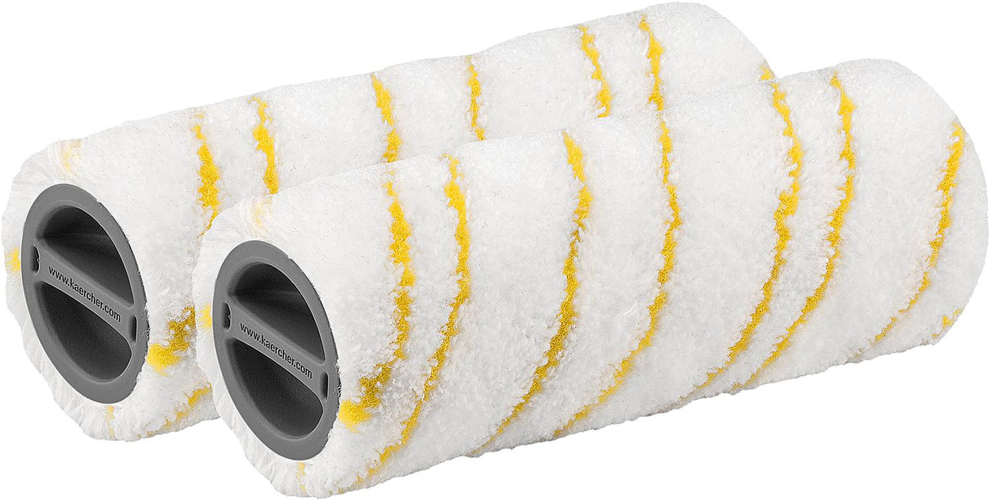 Rouleaux jaunes KÄRCHER, compatibles avec le nettoyeur de sols durs TC5, 1 paire