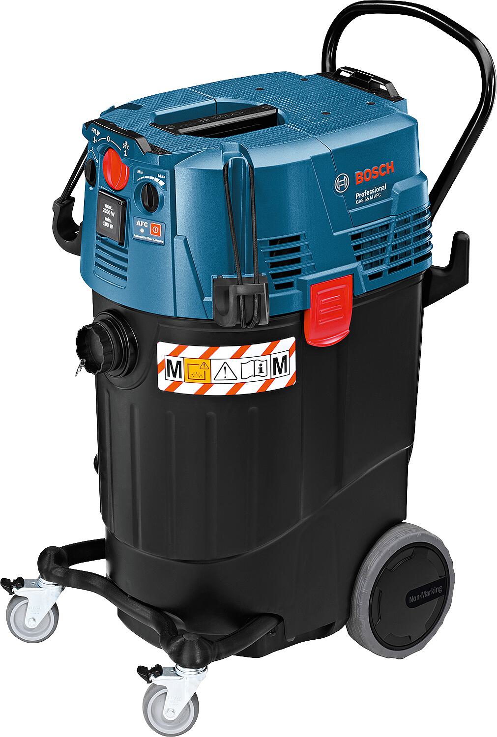 Aspirateur eau et poussière Bosch GAS 55 M AFC, 1200 W, avec un volume de cuve de 55 l