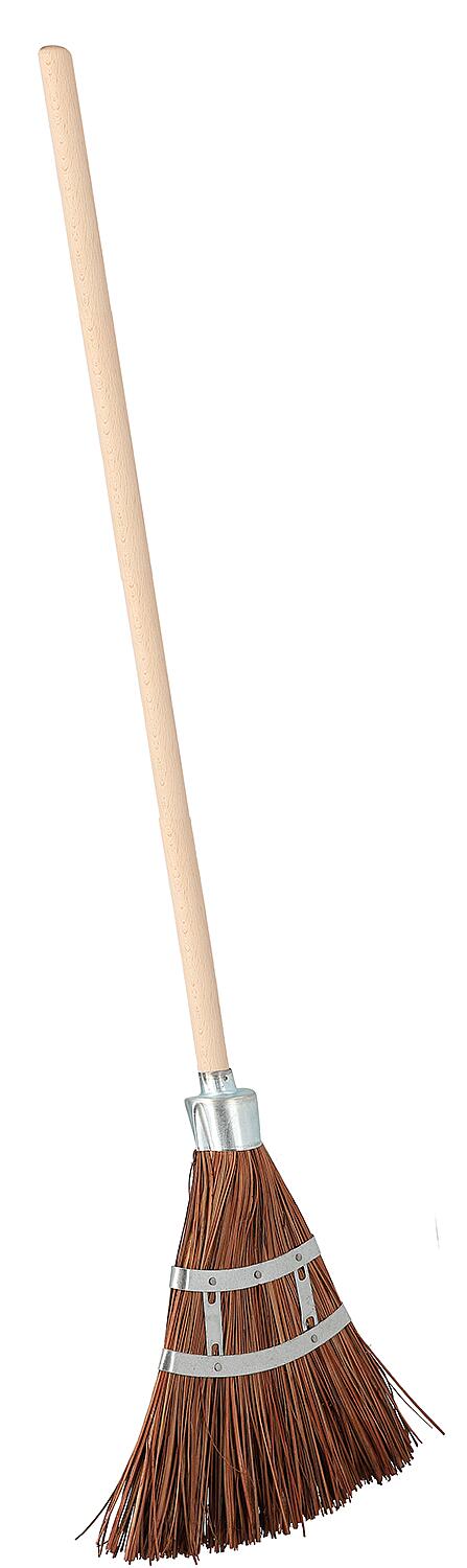 Rice straw broom Piassava, hard, 1722, with handle