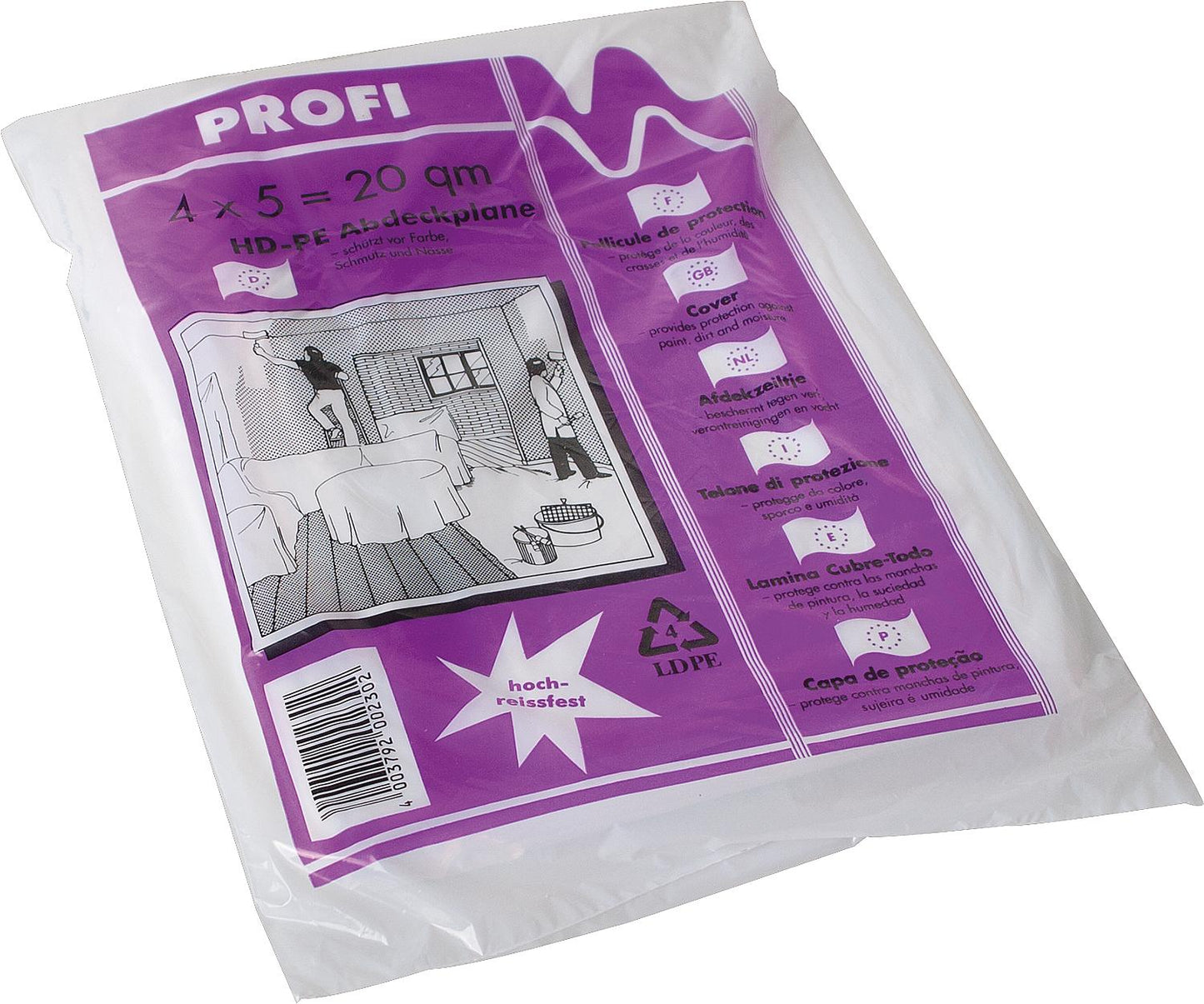 HDPE tarpaulin "Profi" approx. 12 µm 4 x 5 m