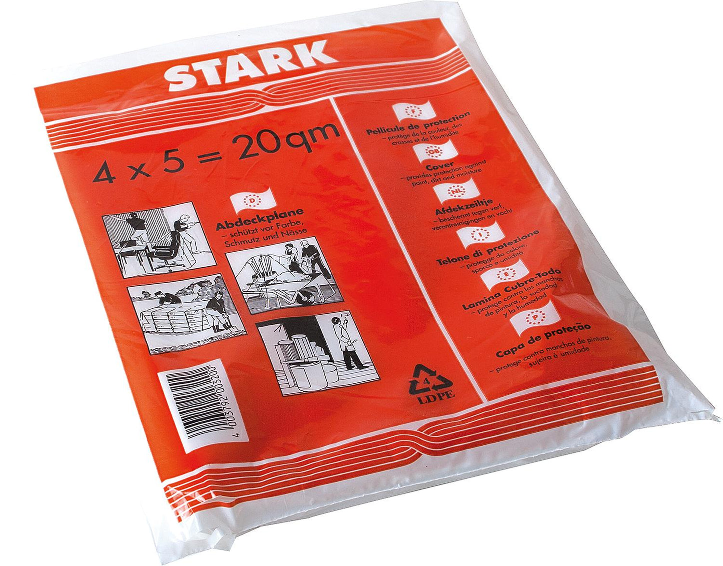 LDPE tarpaulin "Strong" approx. 30 µm 4 x 2.5 m