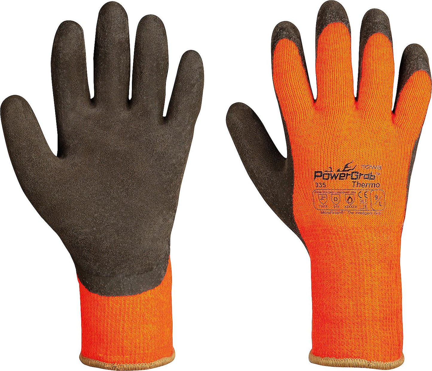 Gants de protection contre le froid Power Grip Thermo, orange, taille 8/M, 1 paire