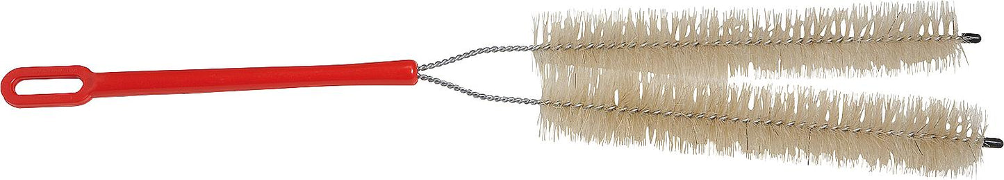 Double radiator brush with plastic handle