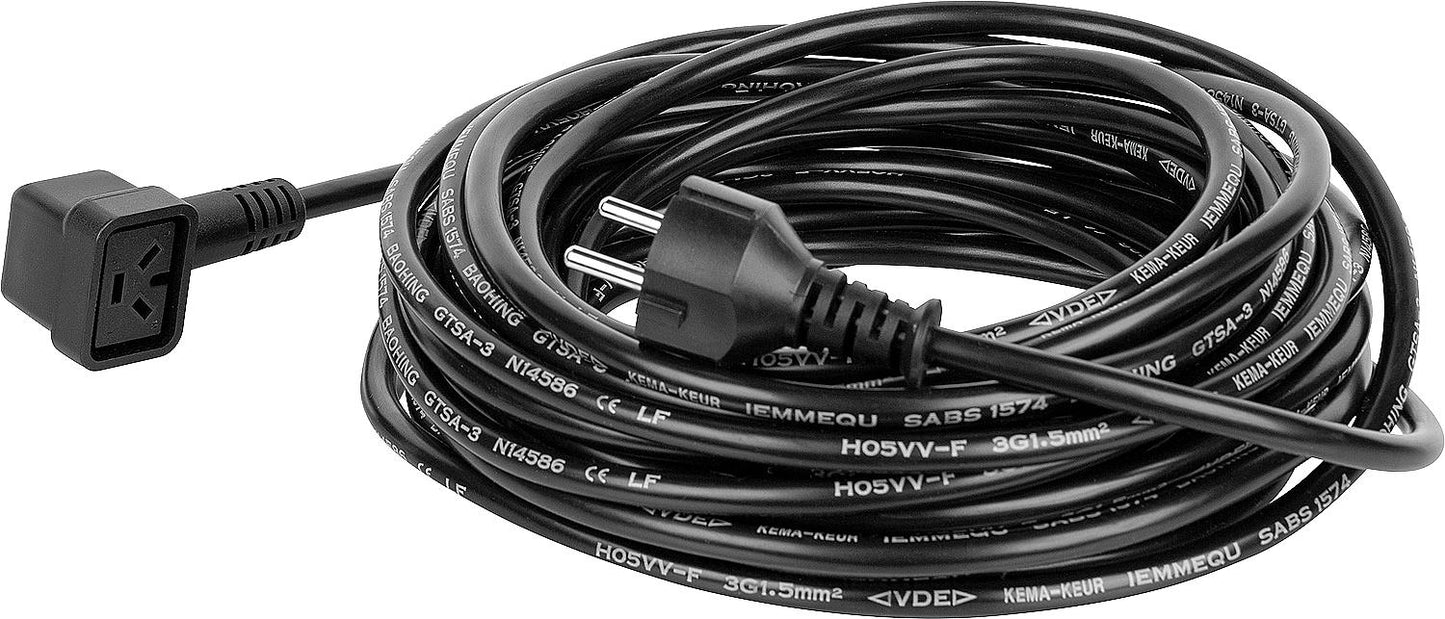 Power cable with Schuko plug 2 x 1.0 mm² / length 10 m for vacuum cleaners DBQ 250/360/500