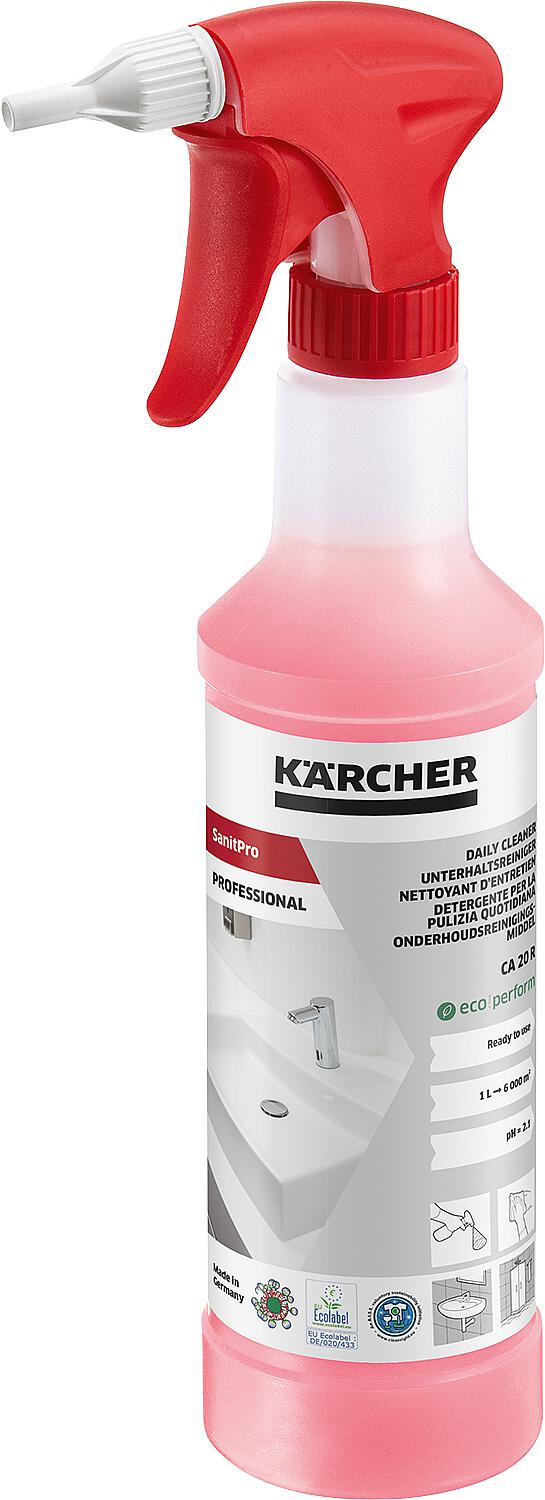 Nettoyant d'entretien sanitaire SanitPro CA 20 R, 12 bouteilles de 0,5 litre