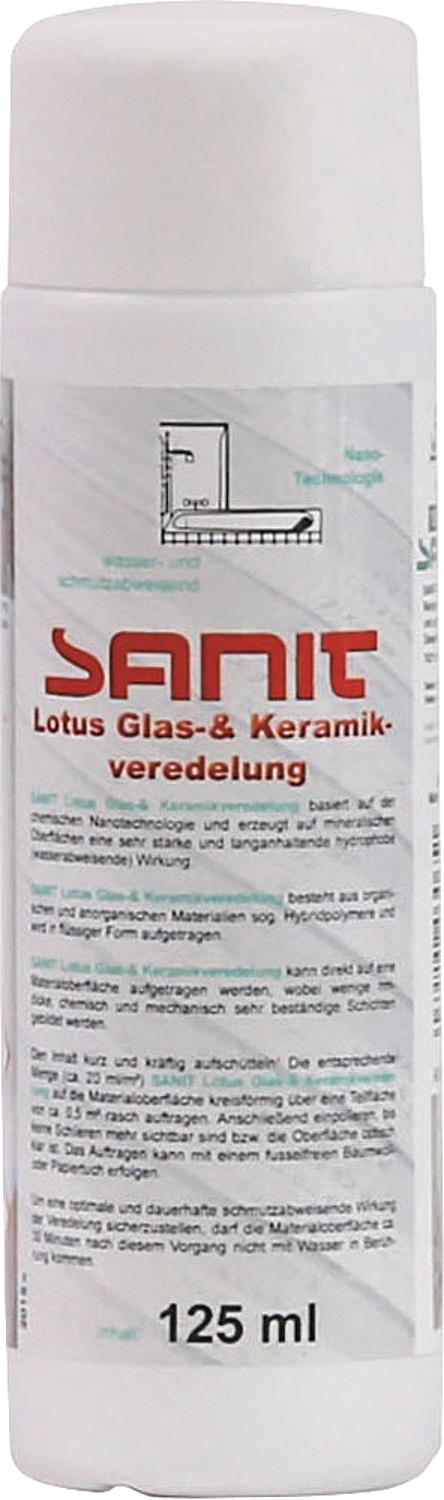 SANIT Lotus Glass and Ceramic Finishing, 125ml bottle