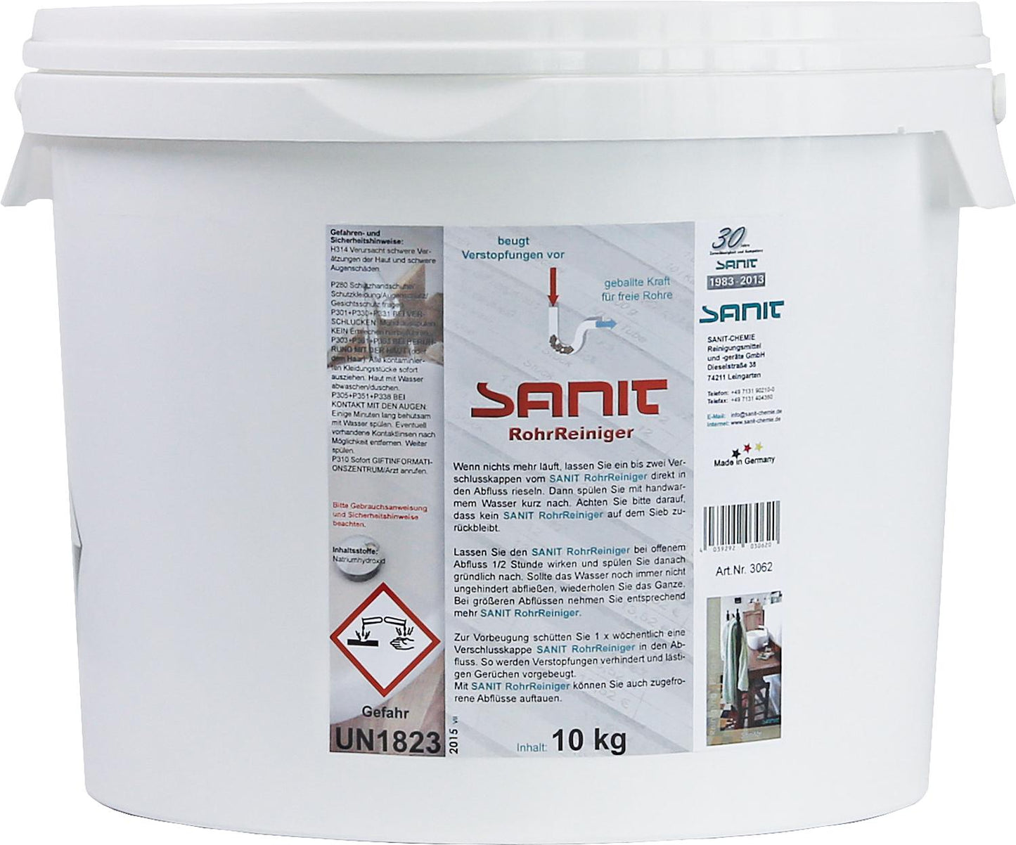 Sanit pipe cleaner granules 1kg can