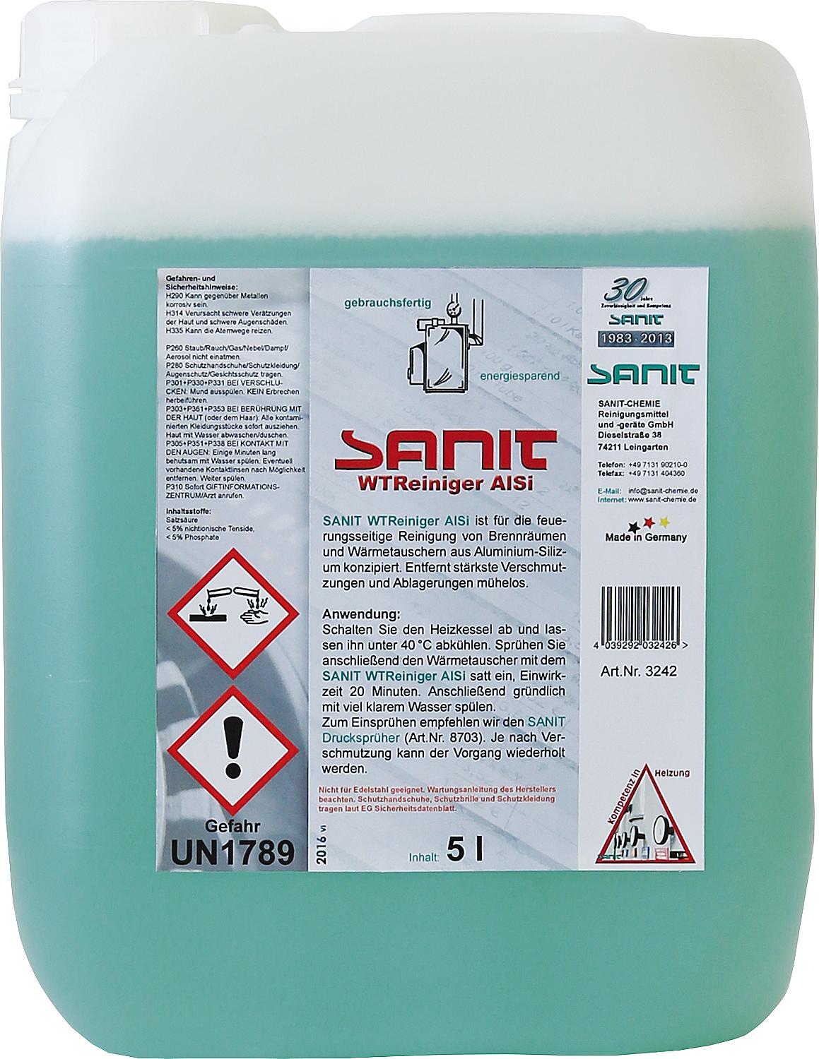 SANIT WT Cleaner AlSi 1000ml Bottle
