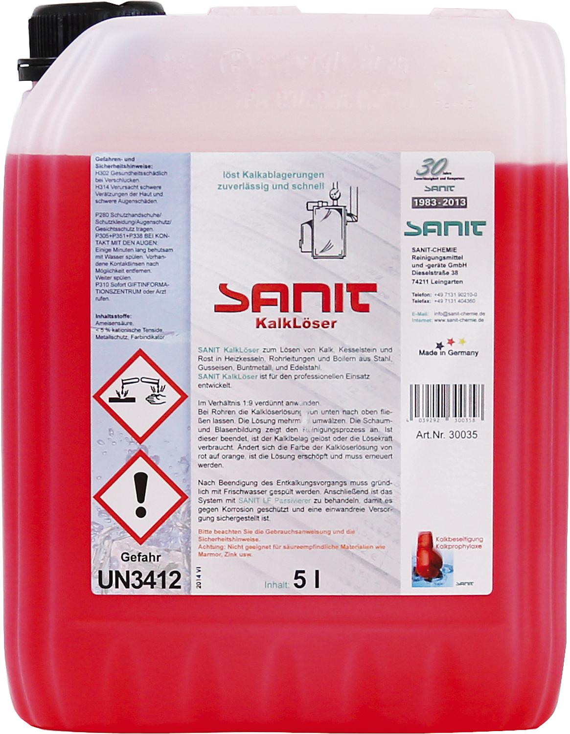 Limescale remover (concentrate) SANIT 20kg canister