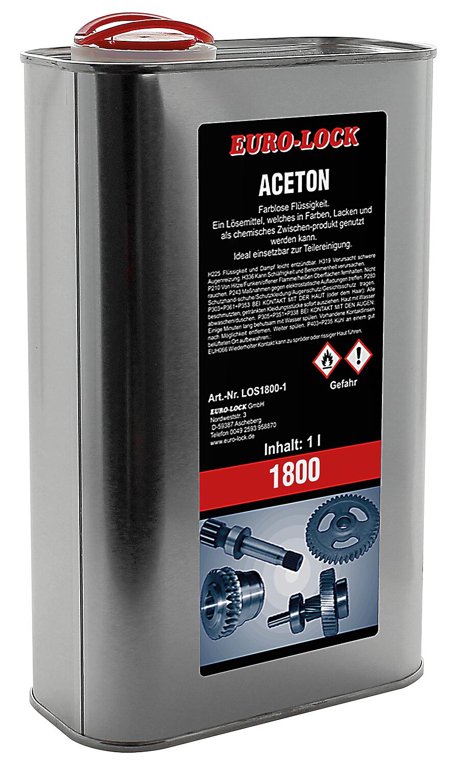 Acetone EURO-LOCK LOS 1800, 1l canister
