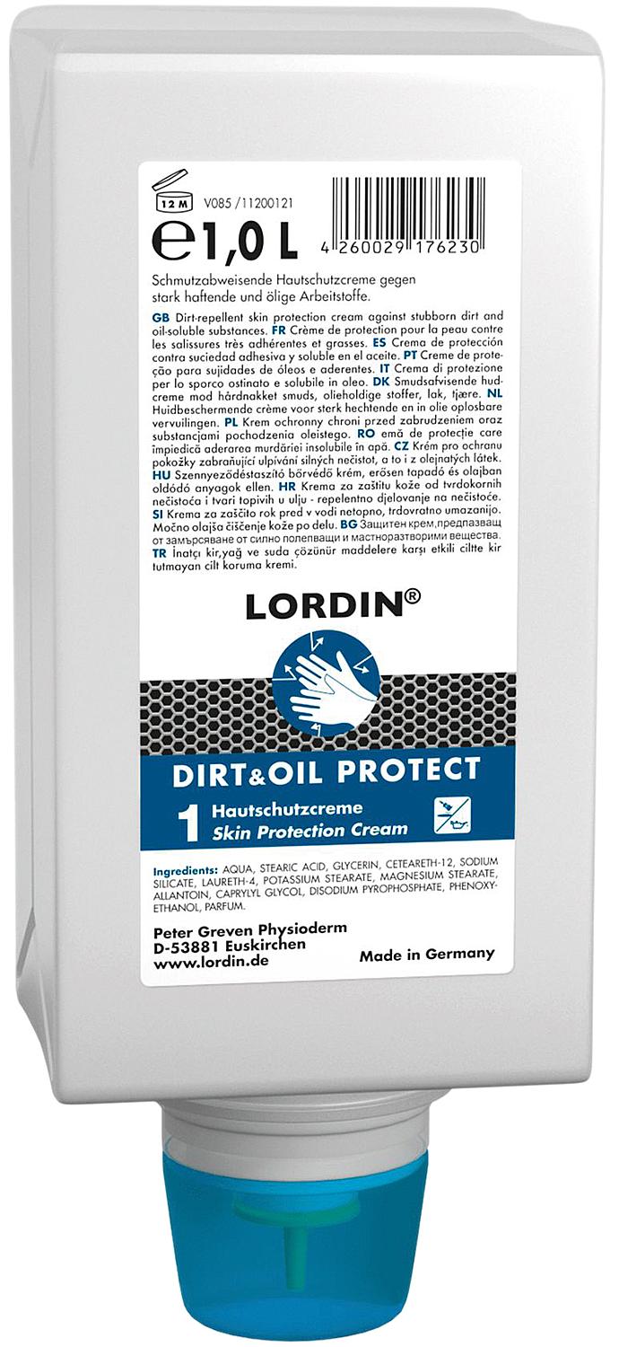 Hand protection cream LORDIN Dirt & Oil Protect 100 ml tube