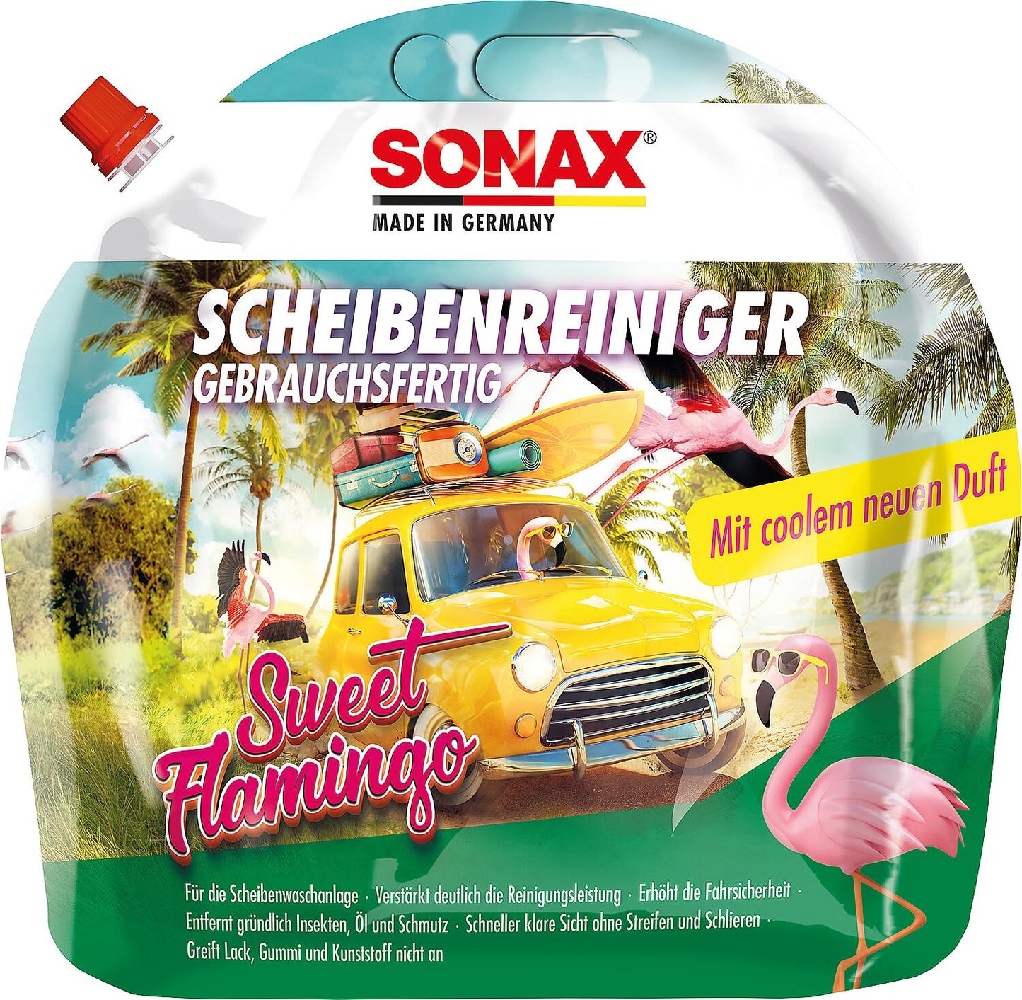 Sommerscheibenreiniger SONAX gebrauchsfertig Sweet Flamingo