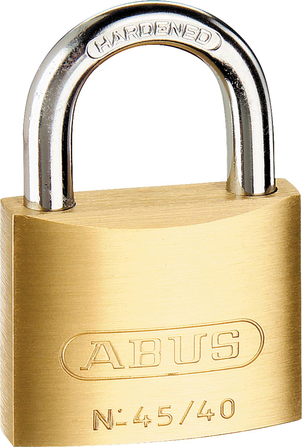 ABUS brass cylinder lock 45/40 Triples SB, size 40 mm = 3 pcs. keyed alike