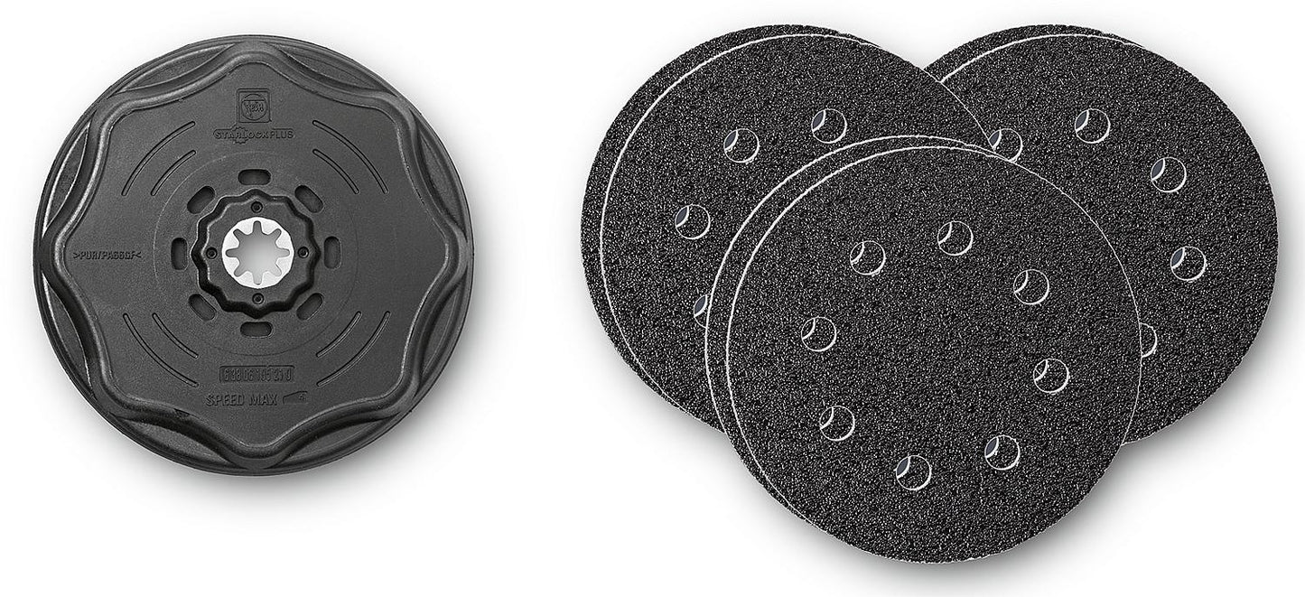 Fine sanding disc set Ø 115 mm, 6-piece