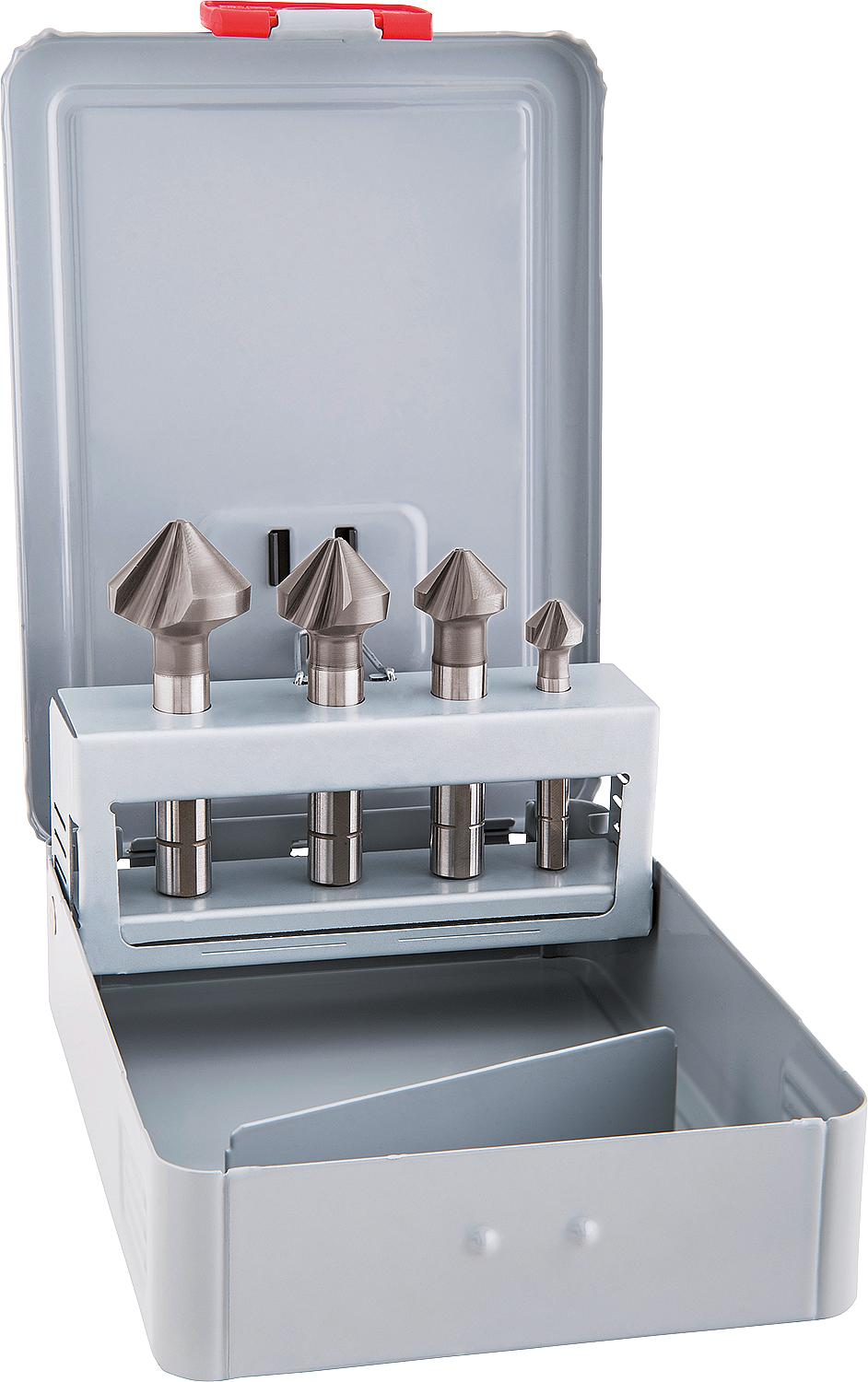 Kegelsenkerset ALPEN® DIN 335 C 4-teilig in Metallkassette