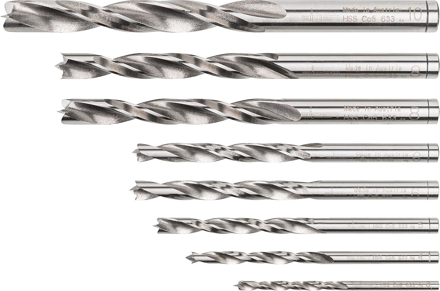 Holzspiralbohrer-Set HSS Cobalt