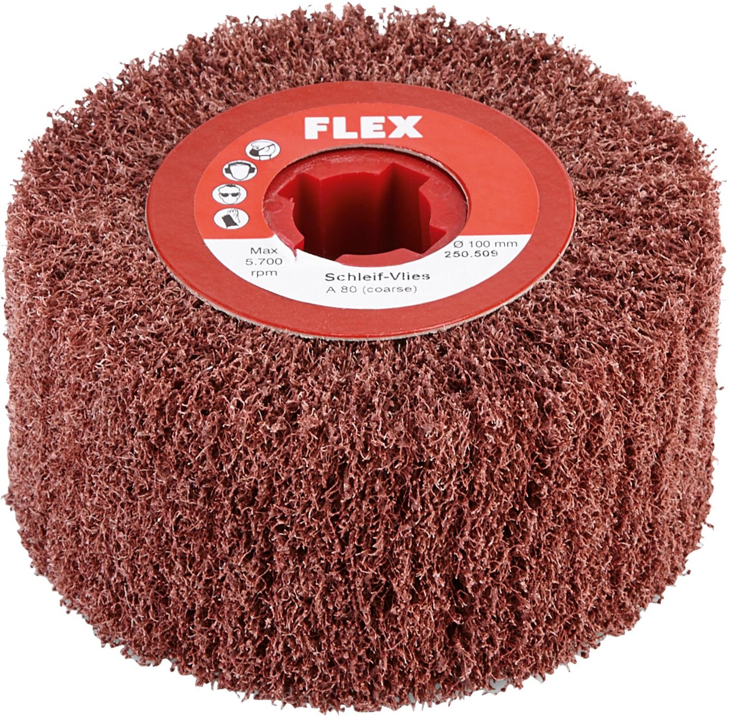 FLEX polishing fleece for polishing, Ø 100 x 100 mm, grit 80