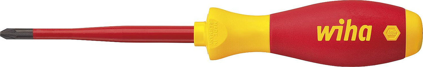 Tournevis cruciforme/plat VDE PlusMinus wiha 3271 SoftFinish® electric slimFix, SL/PH1 x 80 mm