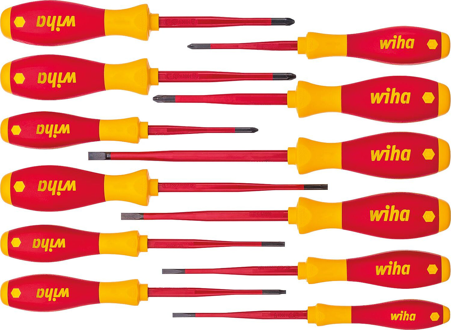 WIHA electrician's screwdriver set, slimFix 12-piece