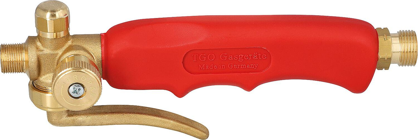 Propane handle with flame adjustment device