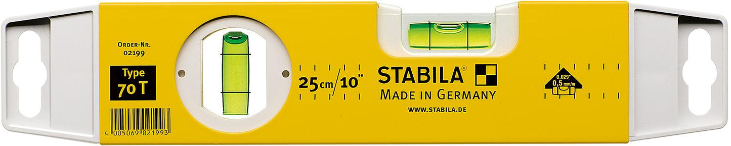 Stabila Type 70 T torpedo spirit level, 25cm