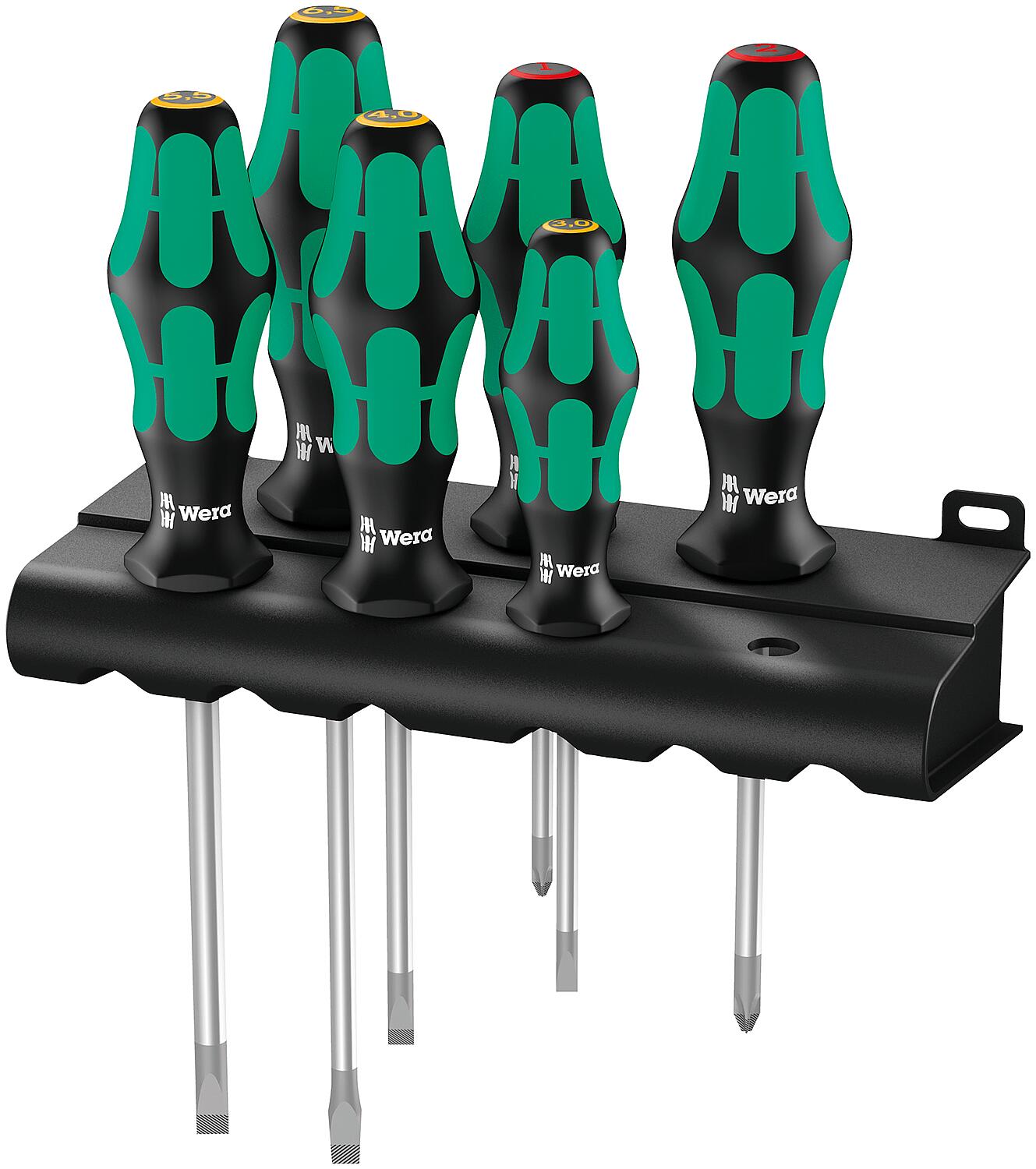 Wera 334/6 Rack screwdriver set, Kraftform Plus, 6-piece