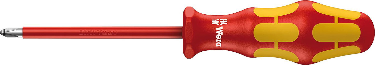 VDE-Pozidriv-Schraubendreher Wera 165 i Kraftform Plus-Serie 100 VDE, Lasertip-Spitze, PZ1 x 80 mm