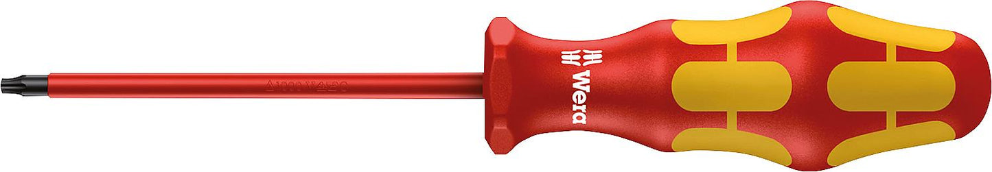 Wera 165 i Torx® screwdriver, Kraftform Plus series 100 VDE, Lasertip tip, T10 x 80