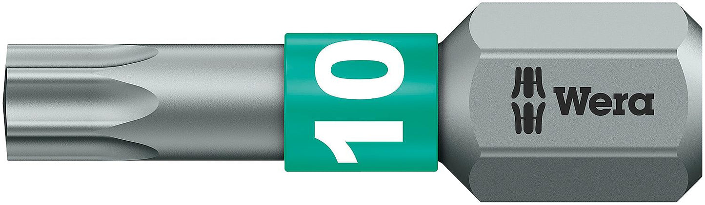 Wera 867/1 BTZ Torx® bit with 1/4" drive, short, tough with BiTorsion zone, T10 x 25 mm