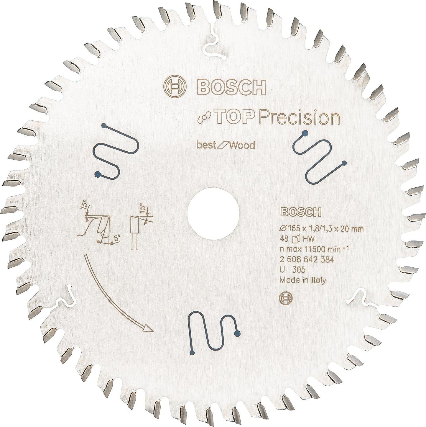 Lame de scie circulaire pour bois résineux et feuillus, panneaux de particules, contreplaqué, panneaux plastifiés, panneaux de fibres