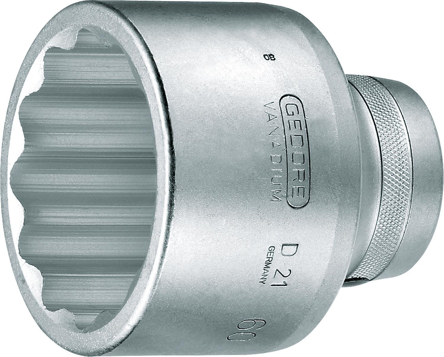 GEDORE 1" socket wrench insert, 12-point, short, 36 mm wrench size, 70 mm length