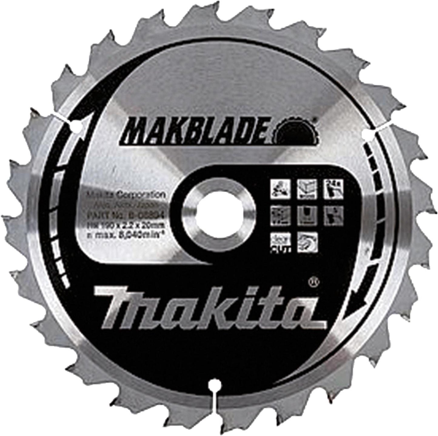 MAKITA circular saw blade Ø 260 x 30 mm, 60 teeth, for quiet sawing of wood
