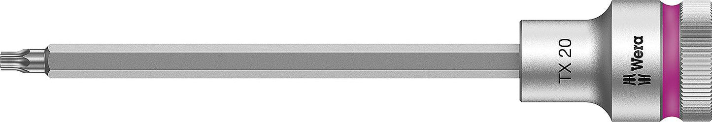 Wera 8767 C HF Torx® socket insert, bit socket with 1/2" drive, long, with holding function, T25 x 140 mm