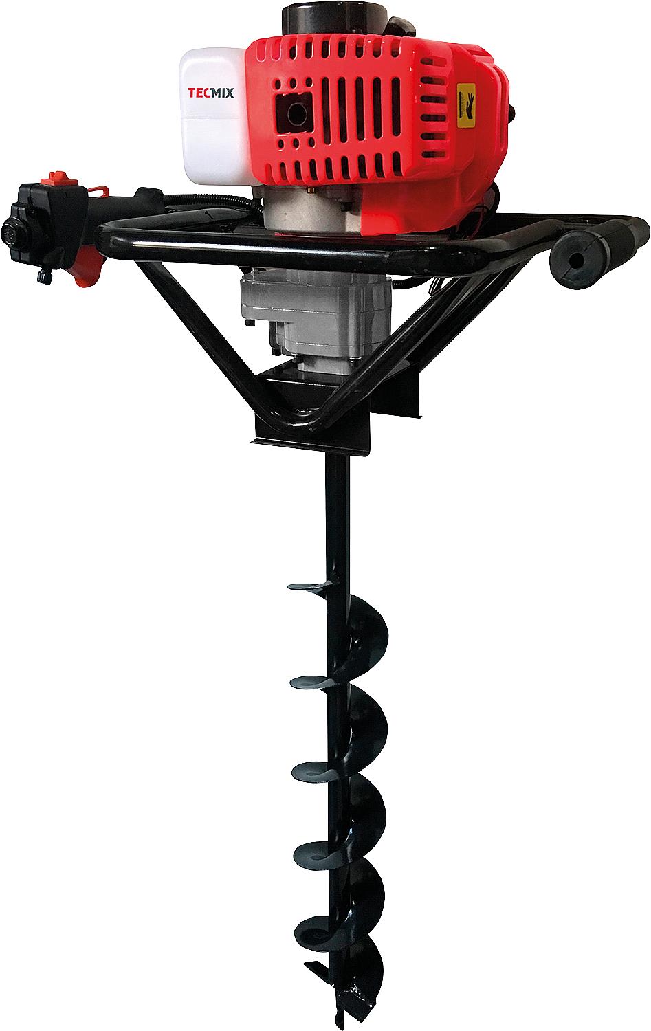 Ensemble de tarière TECMIX EB 2000 avec moteur à essence et foret de Ø100 mm
