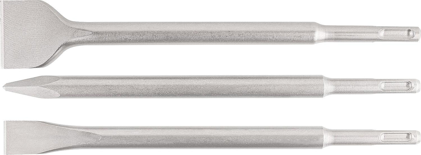 Meisselset HELLER® 3-tlg mit SDS-Plus Aufnahme Spitz - , Flach - und Spatmeissel